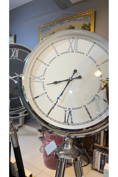 Riyes Tasarım Tripod Ahşap Ayaklı Dekoratif Saat - ayaklı saat