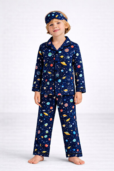 Beka Kids Sa deznom Dug rukav Na dugmad sprijeda Košulja kragna Pidžama za de...