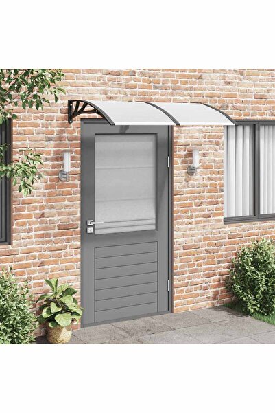 Concept Copertină de ușă, negru și transparent, 150x80 cm, policarbonat