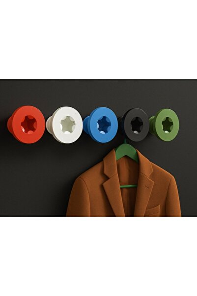 OtoBakımZamanı Modern Vida Tasarımlı Renkli Duvar Askısı - 3D Yazıcı Yapımı E...