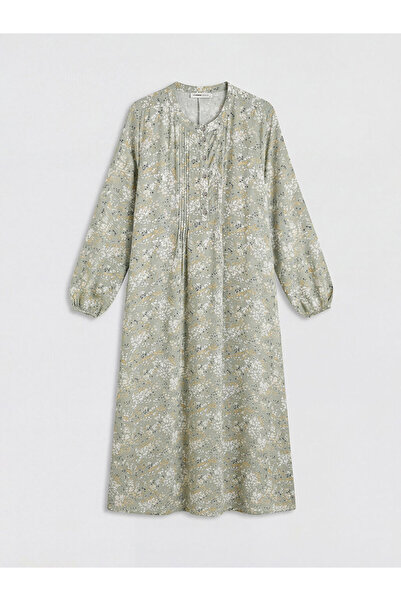 LC Waikiki Φόρεμα με μοτίβο γιακά LCW Grace Green