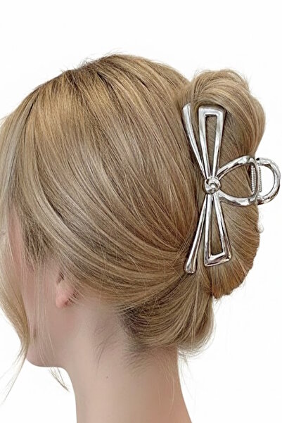 CAŞ DEKORASYON Silver Color Ribbon Metal Latch Buckle