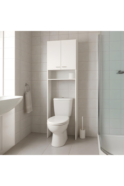 Ysf Ravoni Home Premium MDF Klozet Üstü Düzenleyici - 185 cm Modern Banyo Boy...