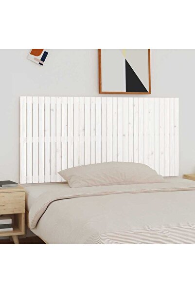 Concept Κεφαλάρι τοίχου, λευκό, 185x3x90 cm, μασίφ ξύλο πεύκου