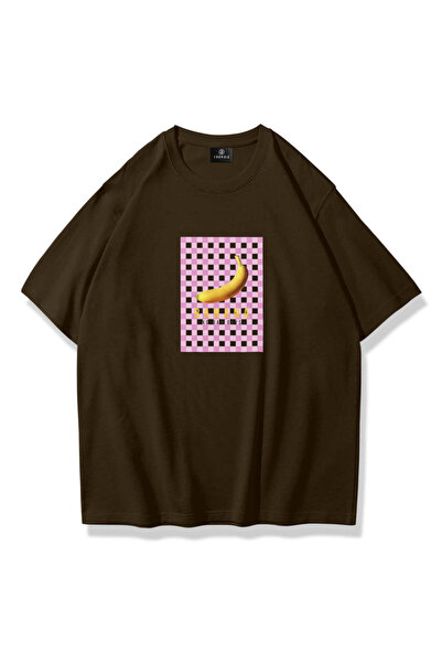 Trendiz Ženska majica Banana Karirano smeđa