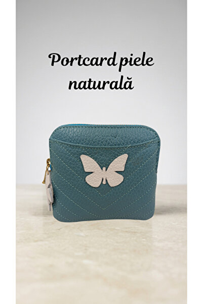 OEM Genuine Leather Card Holder with zipper, slim card holder, Compact card h...