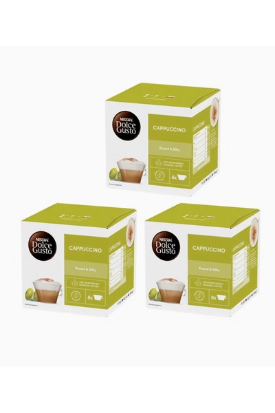 Nescafé Dolce Gusto كابتشينو دائري وناعم - 16 كبسولة × 3 علب