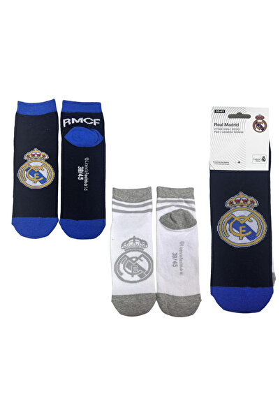 Real Madrid Set de 2 perechi de șosete scurte 38-45 EU Albastru