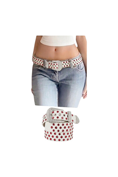 targay Fully Covered with Red Stones Belt I