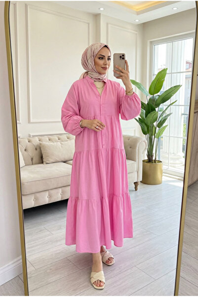 Kirazca Butik فستان نسائي طويل فيسكوز بتصميم تشيتشير