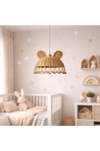 Allians Doğal Rattan Bambu Hasır Modern Tavan Avizesi, Şık ve Hafif Tasarım