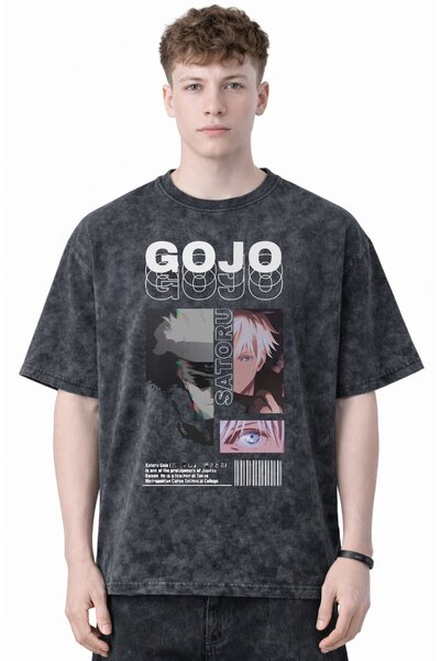 SEVBANO Μπλουζάκι Gojo Satoru Jujutsu Kaisen με στάμπα anime, unisex, oversiz...