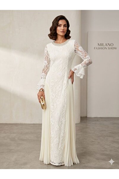 Pyramid masterpieces Women's Lace dress with soft ruffles