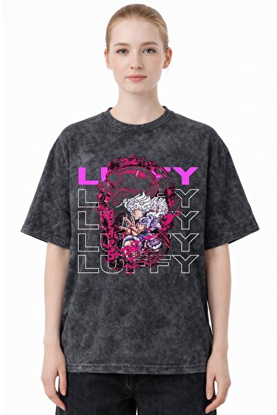 SEVBANO Monkey D. Luffy One Piece Anime Printed Unisex Oversized Vintage Wash...