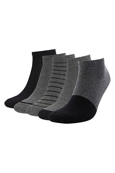 DeFacto Men's Patterned 5-Piece Booties Socks R8650Azns