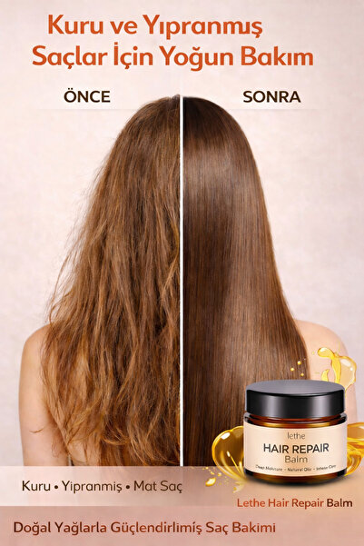 Lethe Honey Hair Repair Balm – Kuru ve Yıpranmış Saçlar İçin Yoğun Saç Bakımı 50 ml