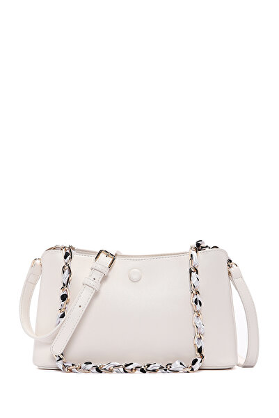 Derimod حزام نسائي أبيض طويل كلاسيكي حقيبة كتف 26SBD281418