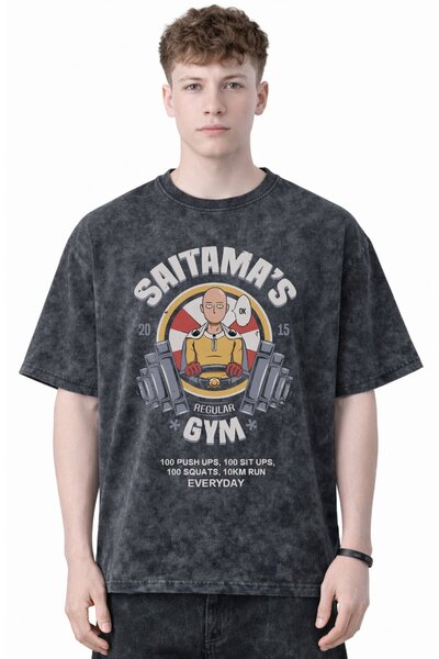 SEVBANO One Punch Man Saitama Fitness Bodybuilding Anime Printed Unisex Overs...