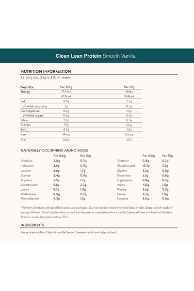 Nuzest -Clean Lean Protein - Smooth Vanilla - 1 Kg