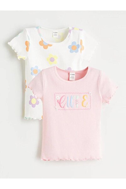 LC Waikiki Printed Girl's T-Shirt 2-Pack (S6)