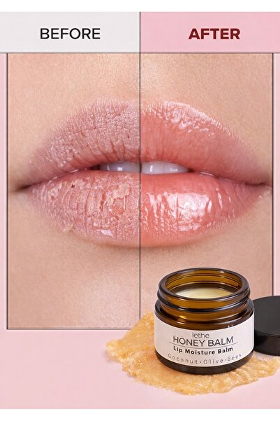 Lethe Design Lip Balm Kuru ve Çatlak Dudaklar İçin Yoğun Nemlendirici Doğal D...