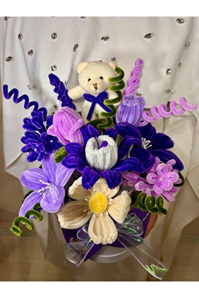 Velura Flowers Sevgiliye & Doğum Gününe Özel Ayıcıklı Şönil Çiçek Buketi - So...