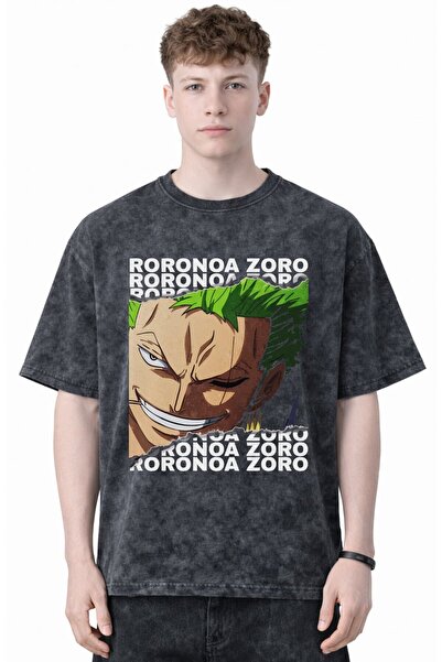 SEVBANO تي شيرت بتصميم Roronoa Zoro One Piece Anime مطبوع للجنسين كبير الحجم ...