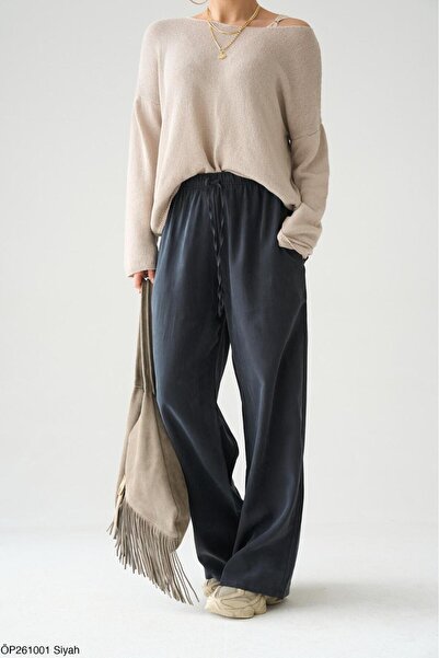 CADDELAMODA Pantaloni casual modal pentru femei