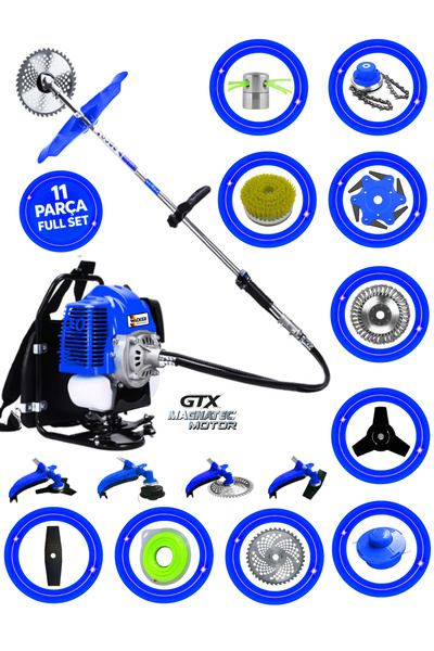 Wacker Pro German WQS F900 PRO Seri Sırt Tipi Benzinli Ot Çalı Çim Biçme Tırp...