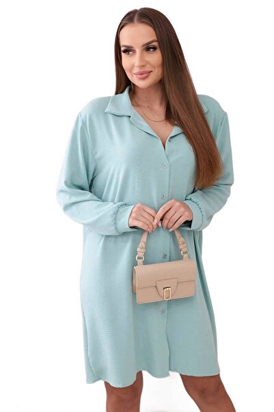 Kesi Koszula długa z wiskozą ciemno miętowa