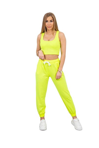 Kesi Komplet top+spodnie żółty neon
