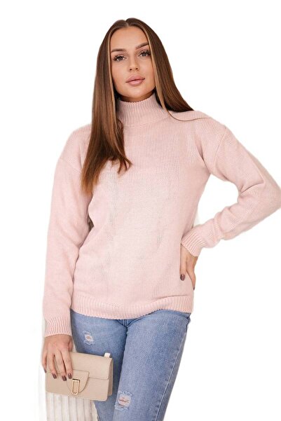 Kesi Sweter z półgolfem ciemny pudrowy róż