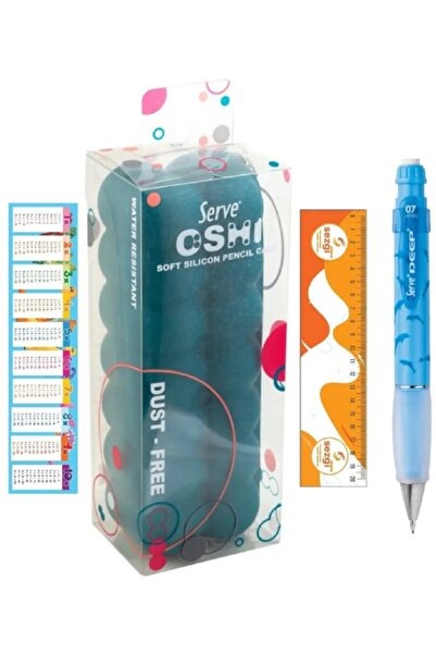 Serve Husă pentru pix din silicon Oshi (Ocean Blue) și Deep Versatil 0.7mm Sk...