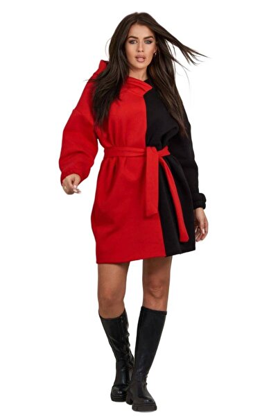 Kesi Bluza ocieplana dwukolorowa czarny + czerwony