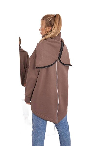 Kesi Hanorac izolat cu fermoar la spate, mocca