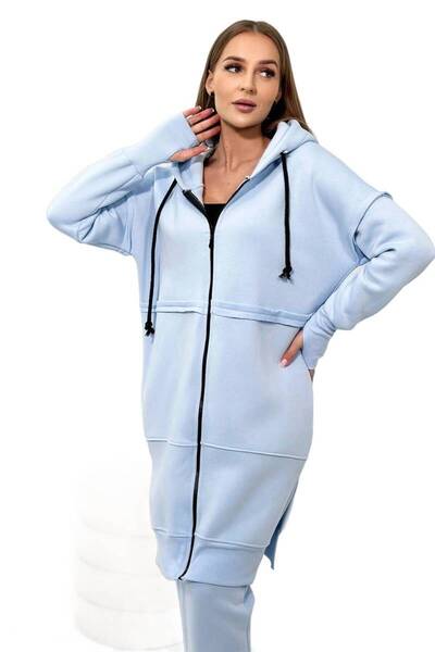 Kesi Set izolat cu hanorac lung albastru