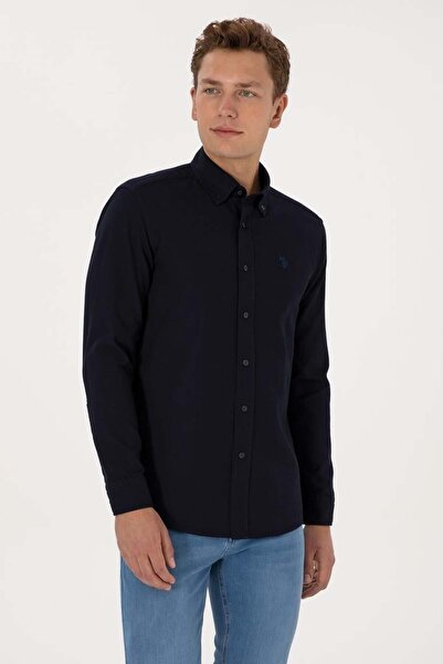 U.S. Polo Assn. Ανδρικό πουκάμισο Arsal Navy Blue 2236556