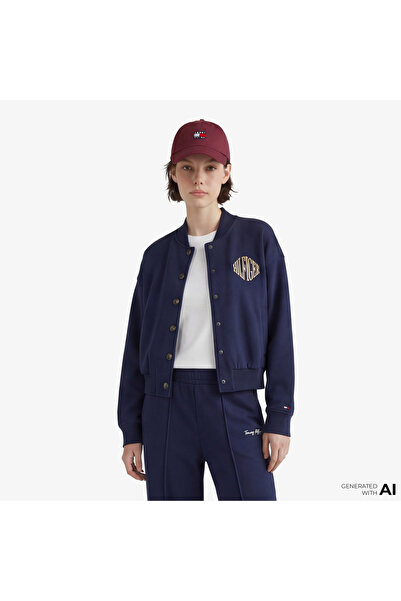 Tommy Hilfiger Varsity Hilfiger Kadın Lacivert Sweatshirt