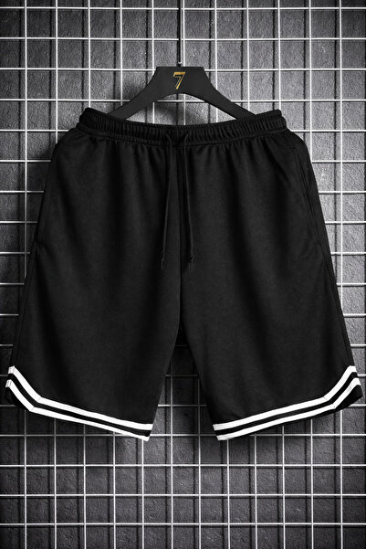 S&A DESIGN Men's Elastic Waist Lace-Up Sports Shorts