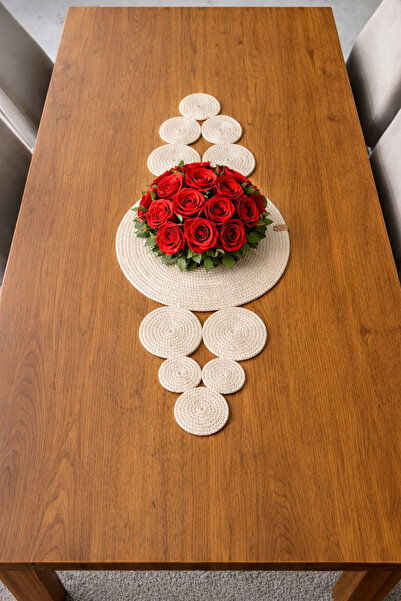 trendtrade Beige Decorative Table Runner Weave Design Modern Dining Table Tab...