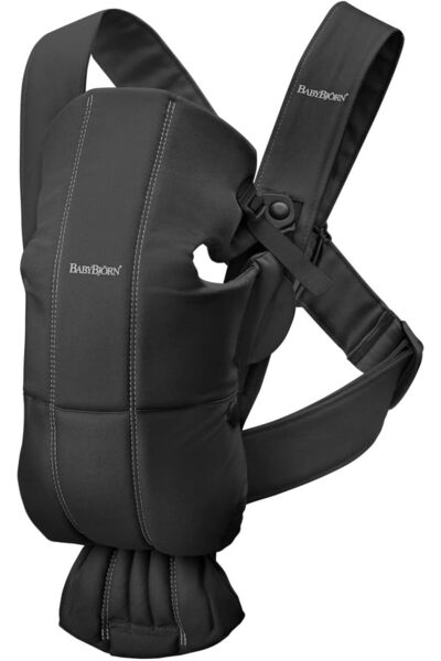 BabyBjörn Carrier Mini, Woven, Black – Soft Newborn Carrier