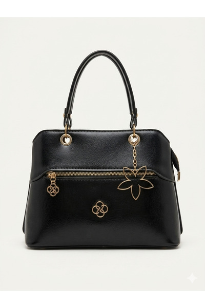 pololiza حزام نسائي أسود طويل بثلاثة أقسام وحزام يدوي حقيبة كتف أنيق للاستخدا...