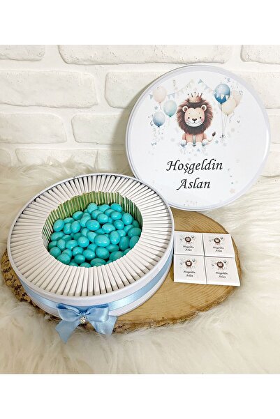 Sweet Story 150 Adet+200 Gr Draje Balonlu Aslancık Temalı İsme Özel Hoşgeldin...
