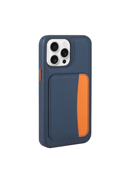 Paladyum Case حافظة iPhone 14 Pro Max متوافقة مع جلد صناعي حامل بطاقات باللون...