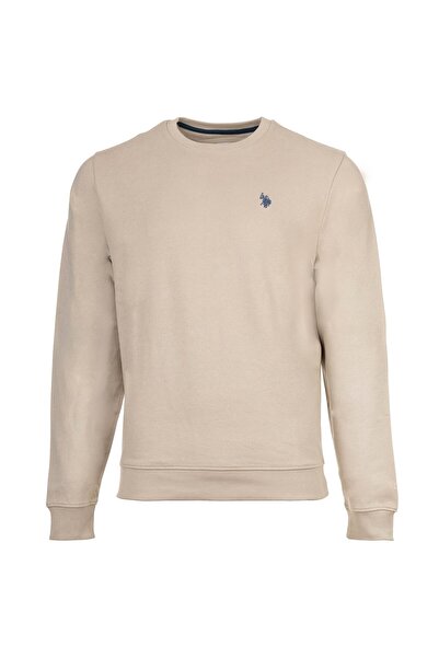 U.S. Polo Assn. Herren Sweatshirt - Diagonal Fleece Carbon Finish, Rundhals, ...