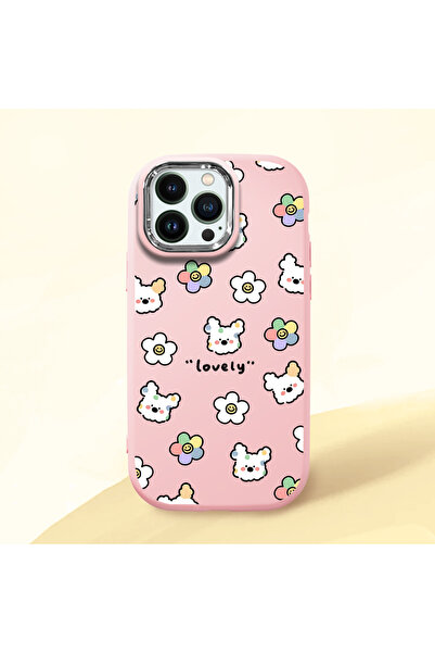 ucuc حافظة سيليكون وردية متوافقة مع هاتف iPhone 12 Pro Max مزودة بحماية للكام...