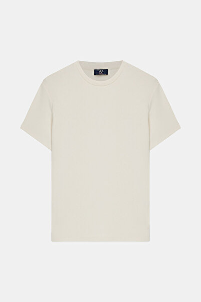 W Collection EKRU BİSİKLET YAKA T-SHİRT