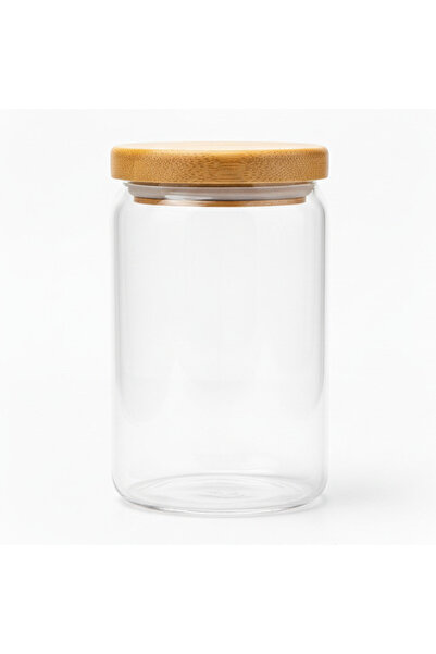 Ocean Glass Premium Glass Storage Jar with Wooden Airtight Lid – 750 ml