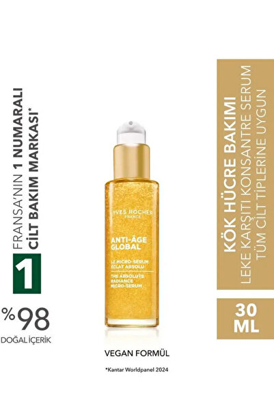 Yves Rocher Hyaluronik Asit Konsantre Yüz Serumu 30 ml Leke Karşıtı Aydınlatıcı