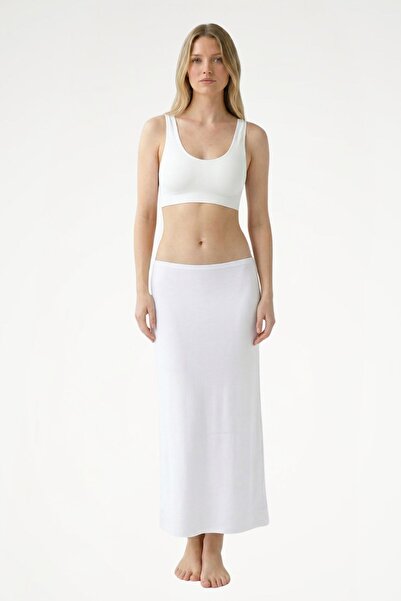 Newteam Γυναικεία φούστα από μπαμπού που δεν αφήνει σημάδια, μάξι εσωτερική φ...